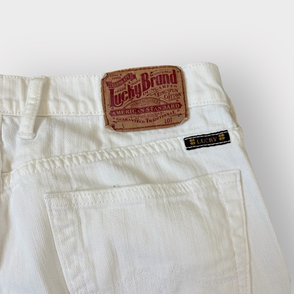 Lucky Brand White Sweet n' Low Boot Cut Reg Inseam Jeans, Vintage 10 x 30 - Picture 4 of 6